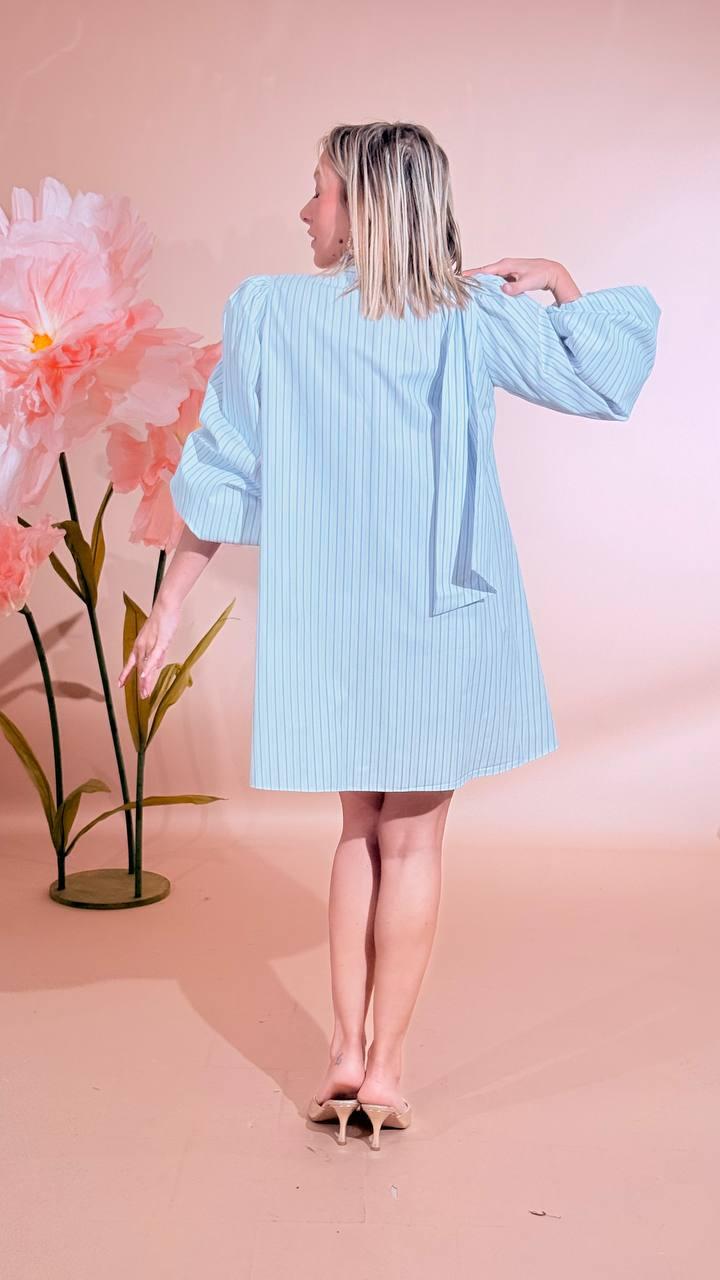 GLAMOROUS Abito fiocco AN5532 AZZURRO 