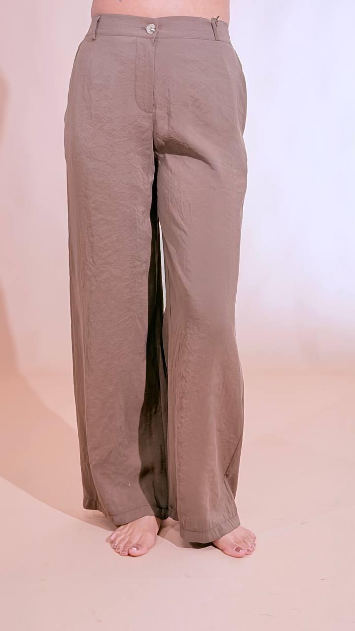 LEVA Pantalone palazzo basico P1564 MORO 