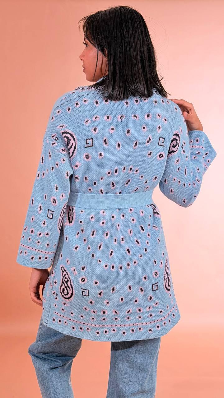 LEVA Cardigan bandana 5254110 AZZURRO 