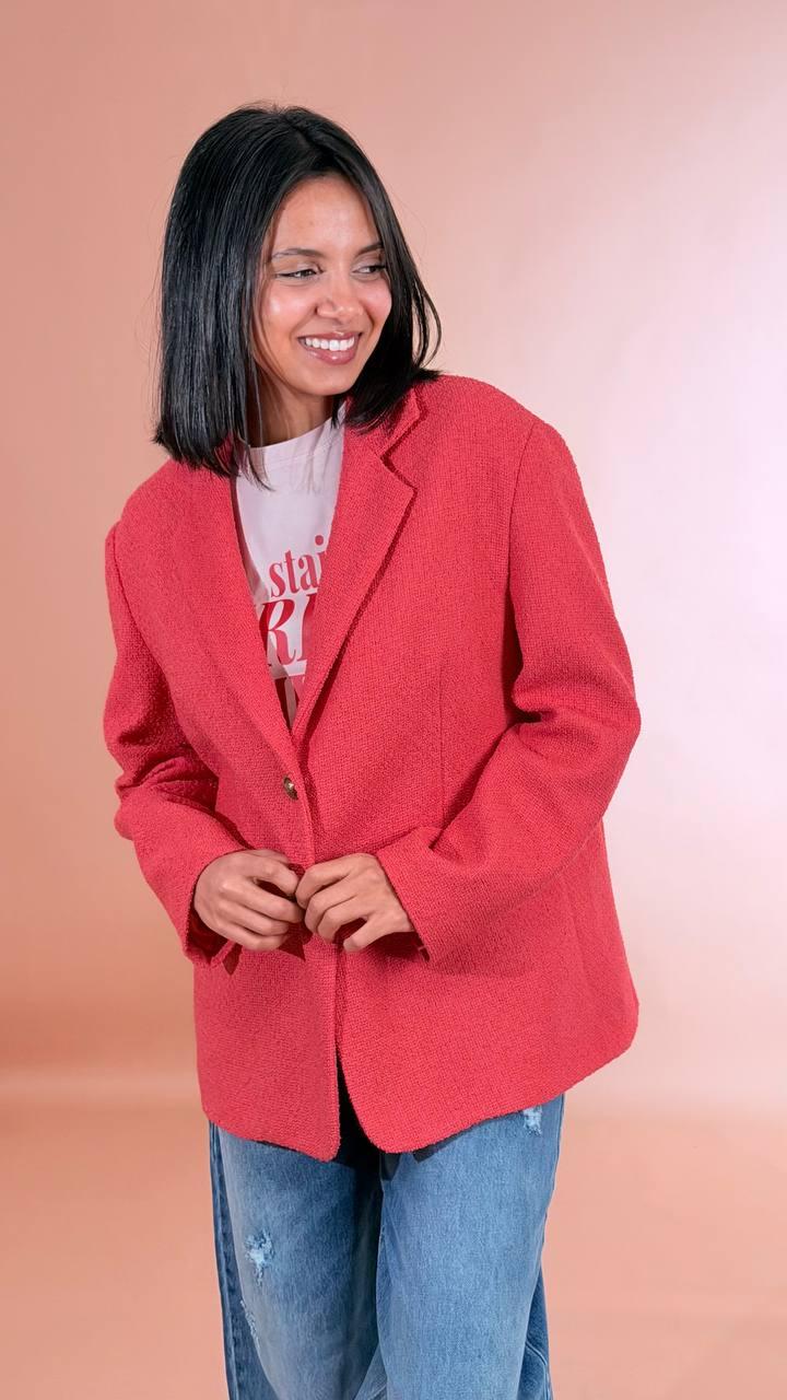 HAVE ONE Blazer over tweed JMN-Q117 CORALLO 