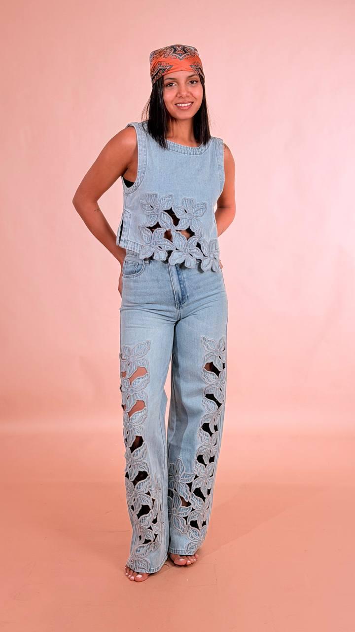 H2O Top taglio petali WIPA DENIM 