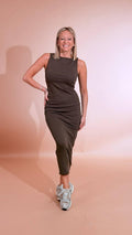 GLAMOROUS Abito stretch 5616 MARRONE 