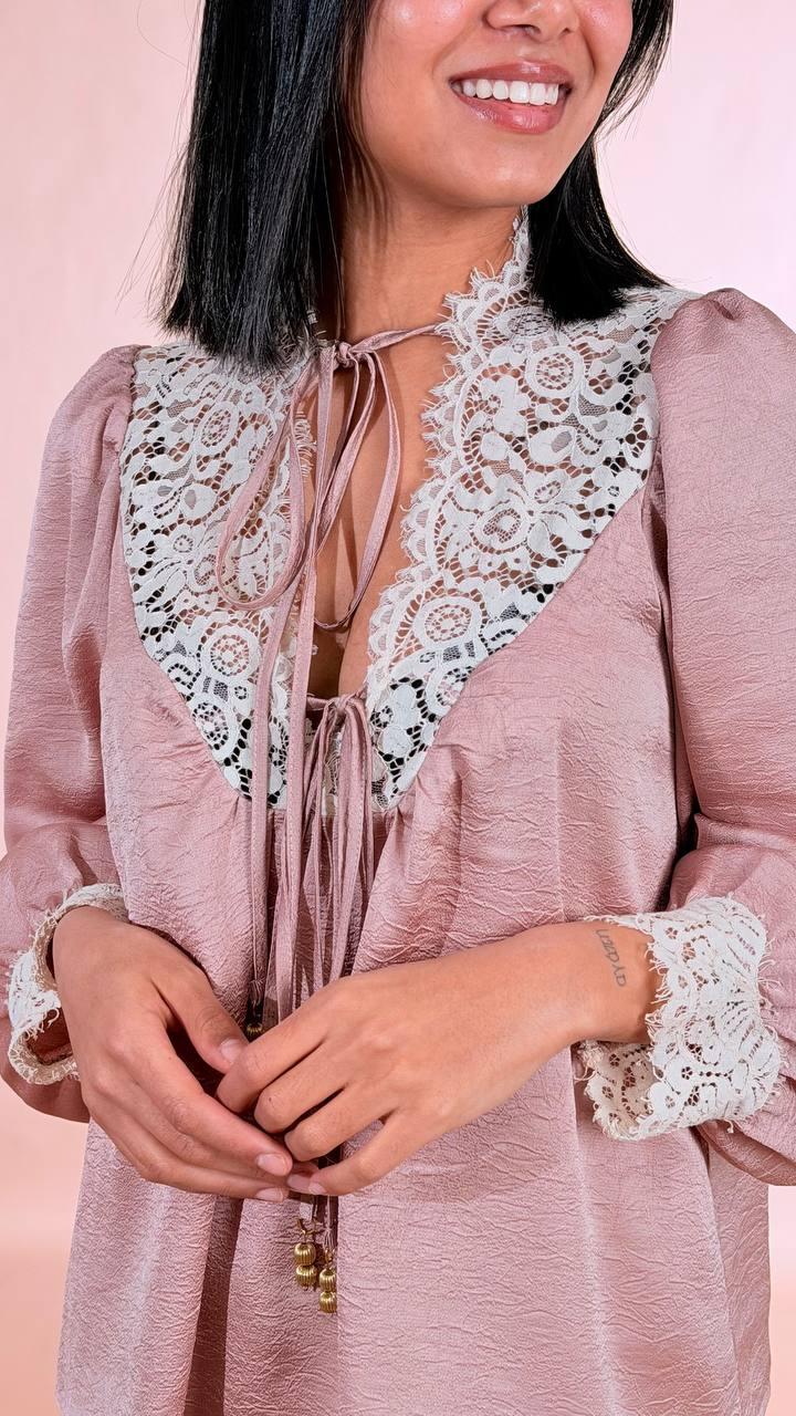 SOUVENIR Blusa pizzo 100pl S39M1219 ROSA 