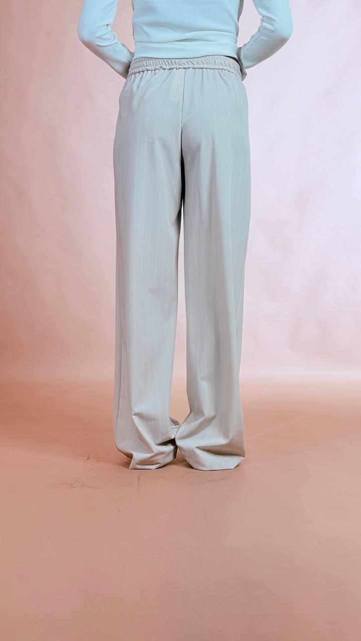 HINNOMINATE Pantalone gessato con elastico HMABW02567 BEIGE 