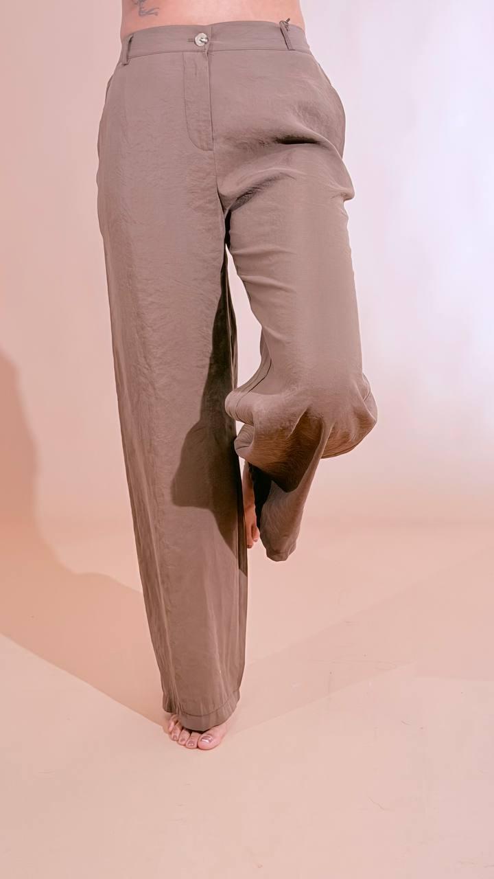 LEVA Pantalone palazzo basico P1564 MORO 