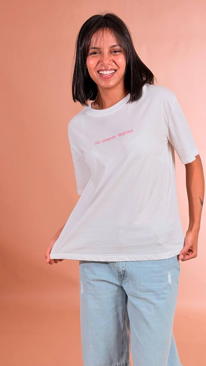 LEVA T-shirt ho sembre ragione 24556 AVORIO 