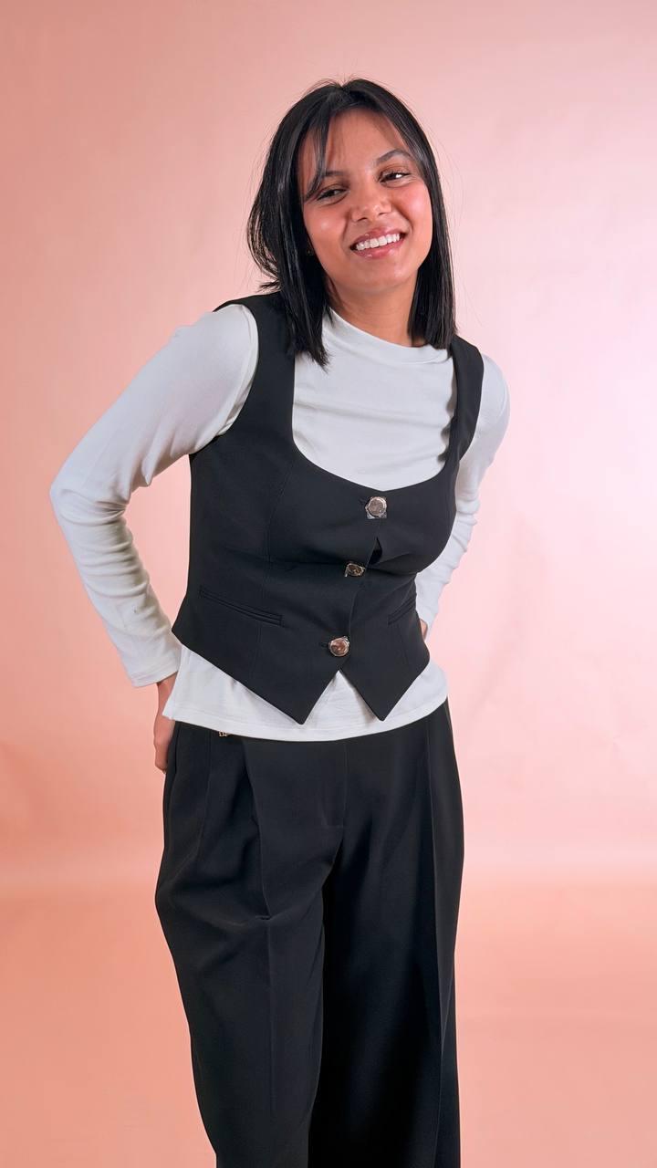 FRACOMINA Gilet con bottoni FR26SJ5001W42901 NERO 