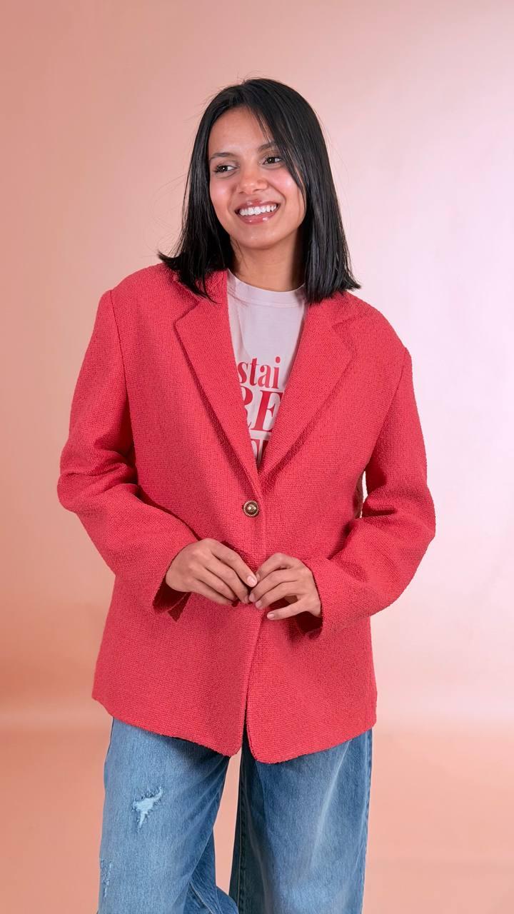 HAVE ONE Blazer over tweed JMN-Q117 CORALLO 