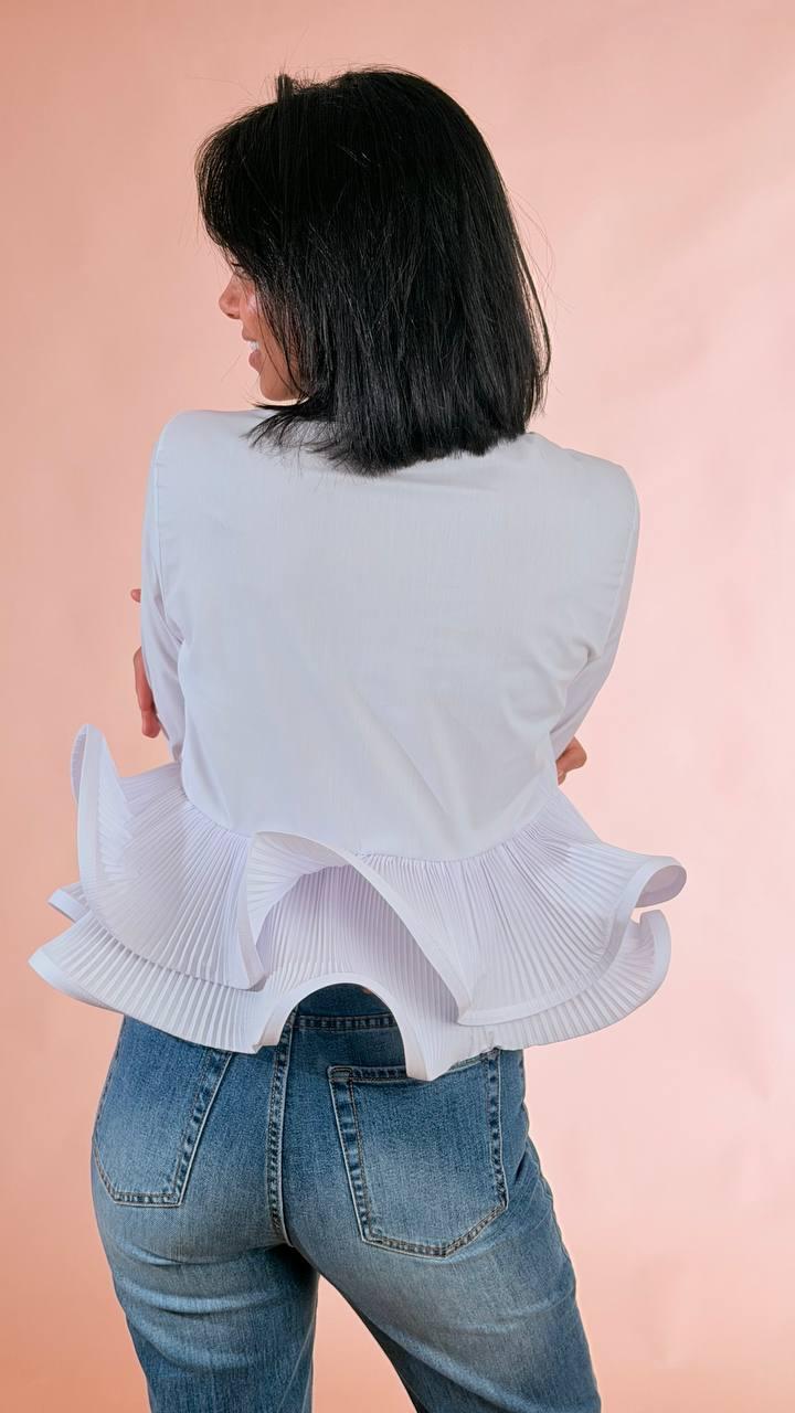 FRACOMINA Camicia rouge crop FR26ST6038W697F9 BIANCO 