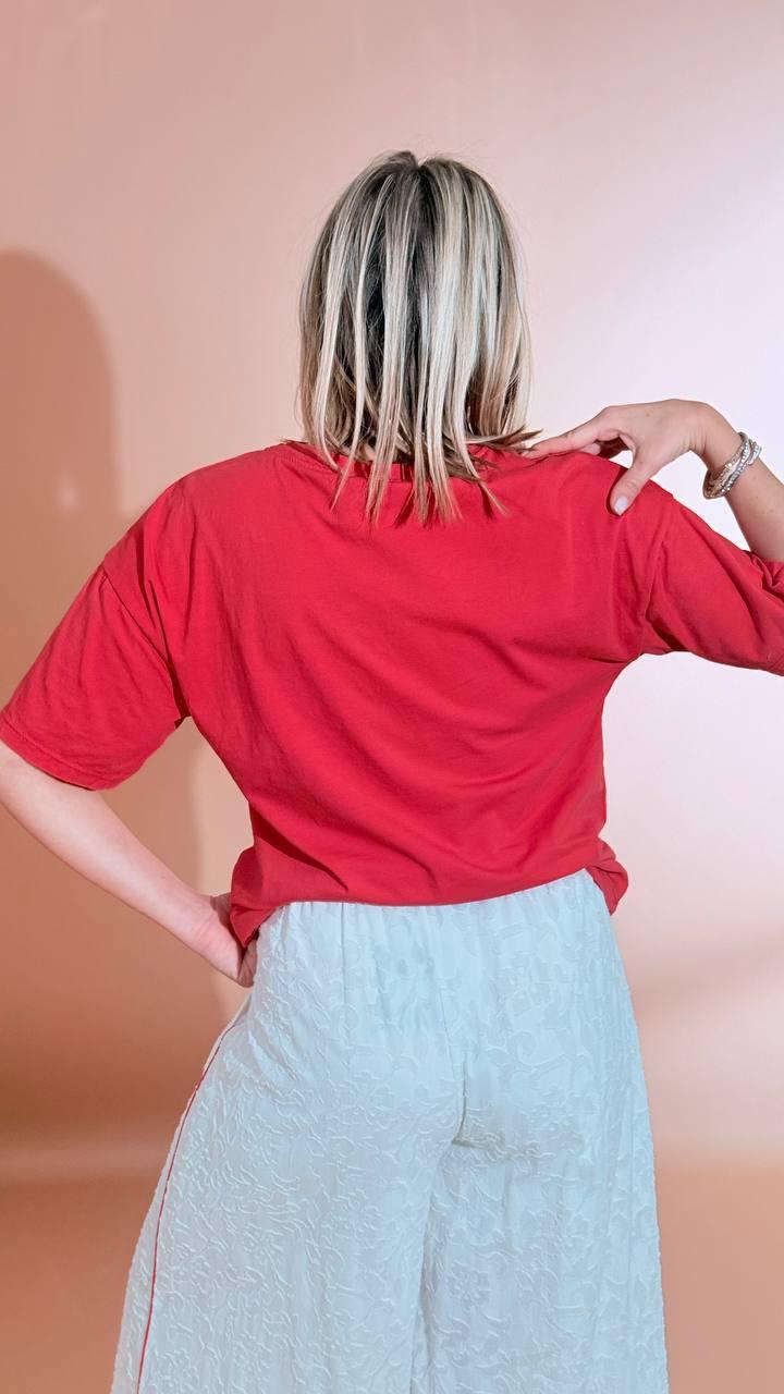 LEVA T-shirt basica D1023 ROSSO 