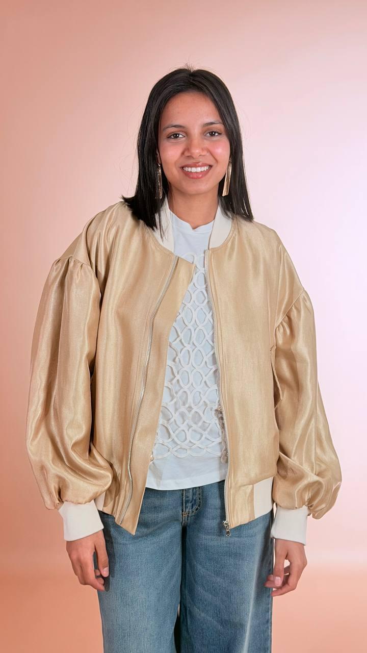 HAVE ONE Bomber laminato KVS-Q025 ORO 