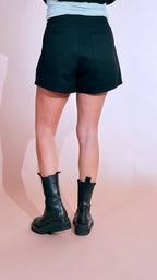 PHILIA LOFT Short ricamo Nero