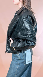 LEVA veneta bomber intreccio Nero